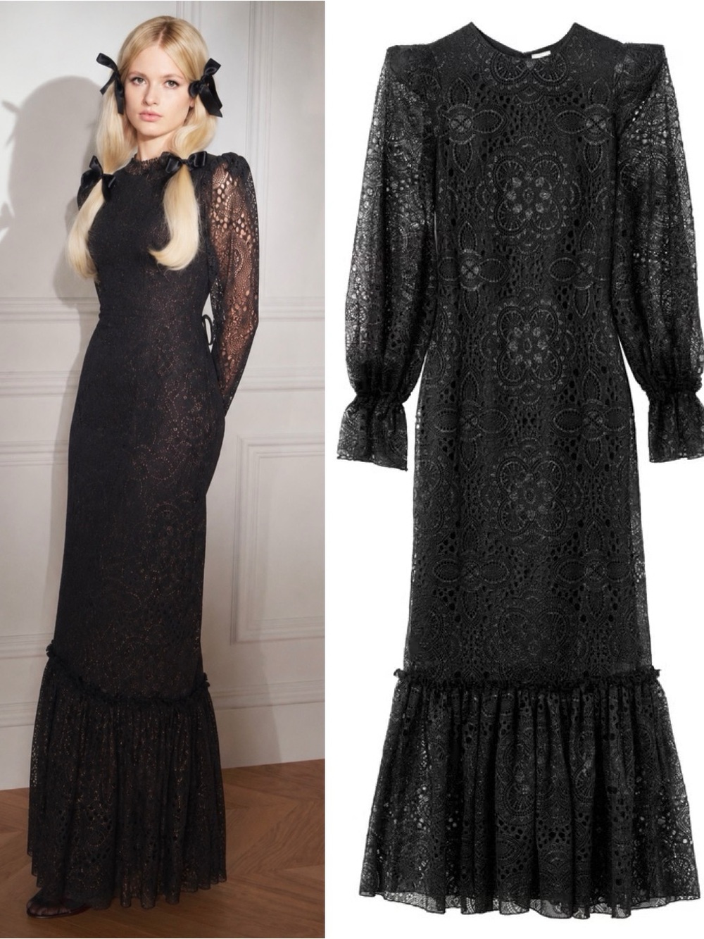 The Vampire's Wife X H&M The Night Whisperer Black Lace Dress 🖤